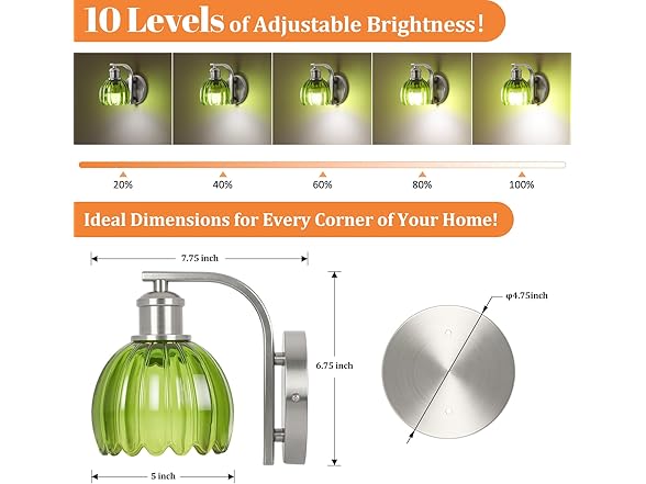 VerRon Rechargeable Battery Operated Wall Sconce