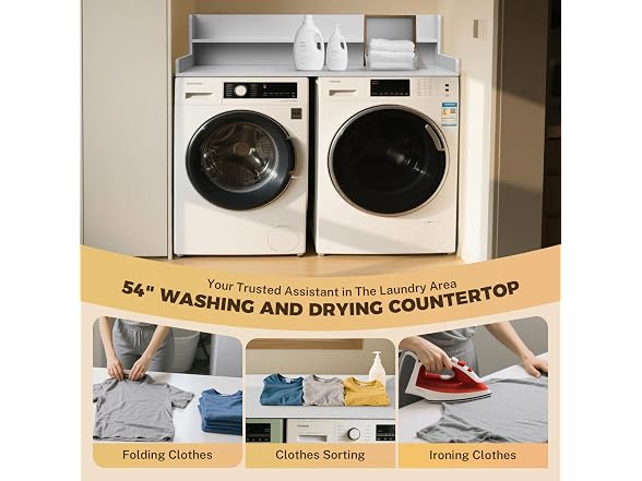FAHKNS 2-Tier Washer Dryer Countertop - One-piece