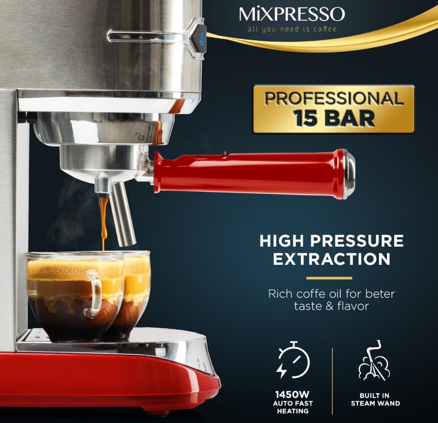 Mixpresso 15-Bar Automatic Espresso Machine with Milk Frother - Gallery 14