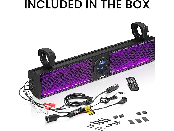 BOSS Audio Systems BRT26RGB ATV UTV Sound Bar - 26 Inches Wi (Open Box)