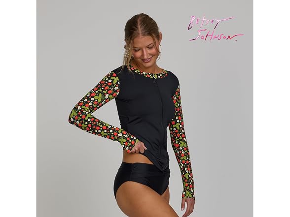 Betsey Johnson Womens Rash Guard Shirt