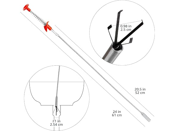 Amazon Basics Drain Clog Remover Tool, 6 Pack