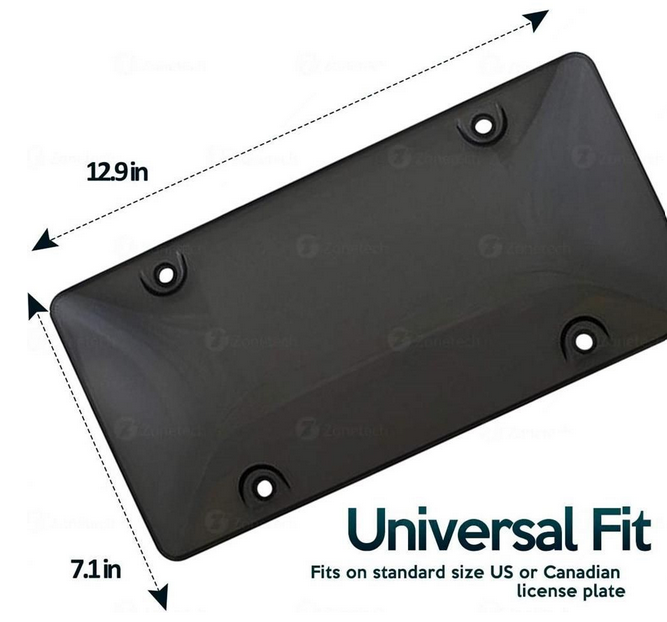 Zone Tech GA0044-UB Smoked License Plate 2 Pk - Gallery 4