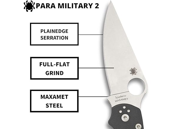 Spyderco Military 2 Maxamet Knife 3.42"