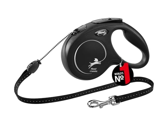 Flexi New Classic Retractable Lead, M Cord Black