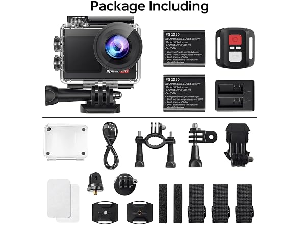Hiicam 4K 20MP Action Camera Waterproof