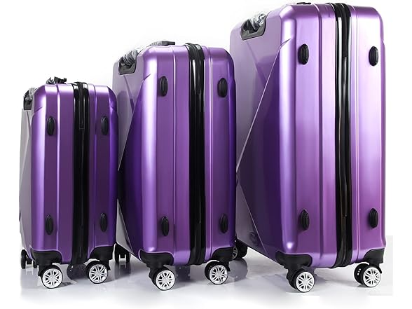 Tiktun Luggage Set 3pc Purple