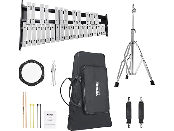 VEVOR Percussion Kit w/ 30 Note Glockenspiel