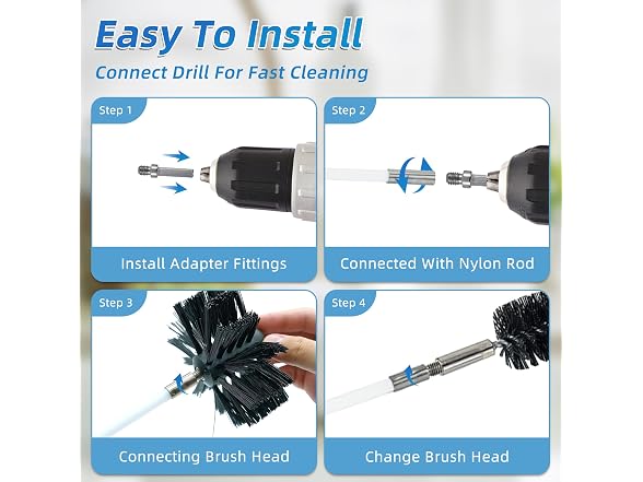 AOGYikang 35ft Dryer Vent Cleaning Kit