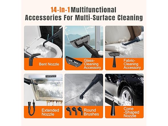 Mdeinu Pressurized Handheld Steam Cleaner