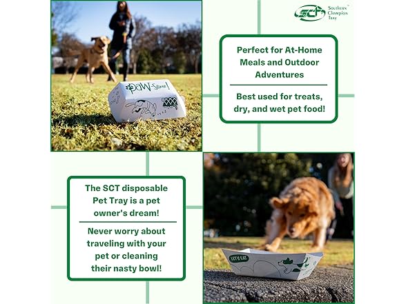 SCT, Disposable Pet Food Bowls - Your Choice