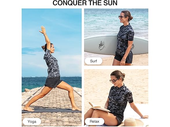 Kanu Surf Women's Marina Rash Top Black (XL)