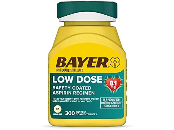 Bayer Aspirin Low Dose 81 mg Enteric Coated