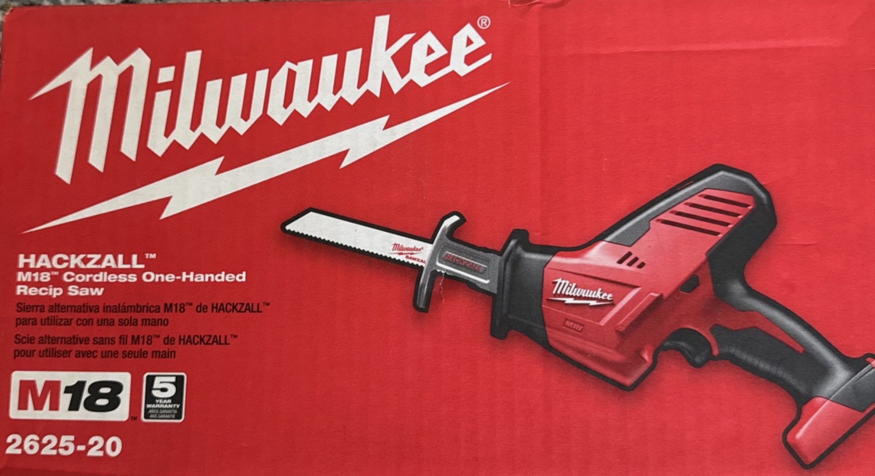 Milwaukee 2625-20 M18 18V Hackzall Recip Saw - Gallery 2