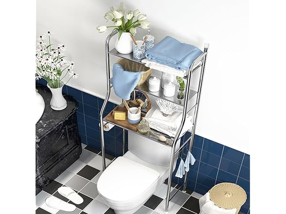 3-Tier Over The Toilet Storage, White
