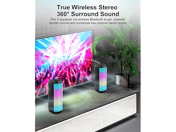 ANCOBER Cool Dazzling Bluetooth Speaker