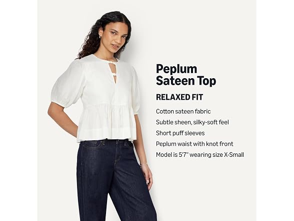 Amazon Essentials Women Cotton Sateen Blouse