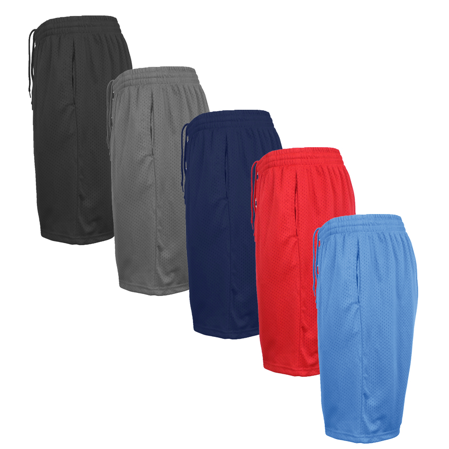 5Pk Mens Classic Mesh Shorts (S-3XL) - Gallery 8