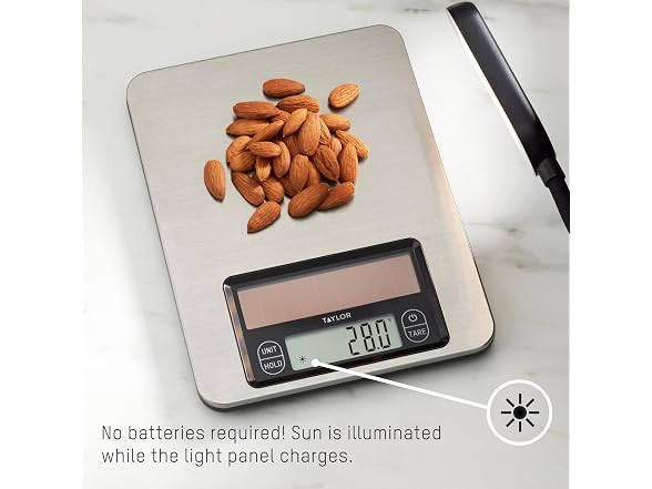 Taylor Light Powered Digital Kitchen Scale