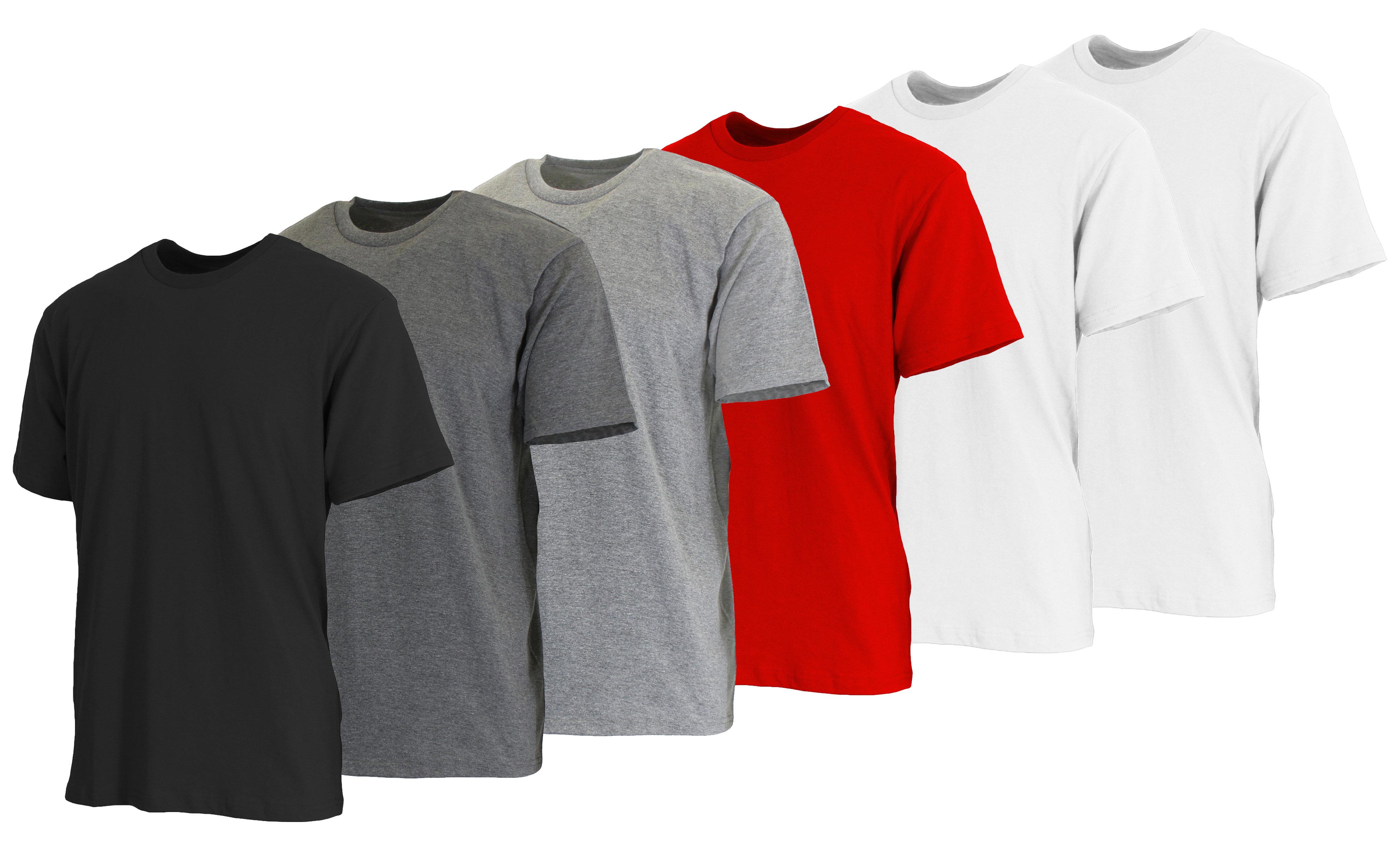6Pk Mens S/S Crew Neck Classic Tee - Gallery 12