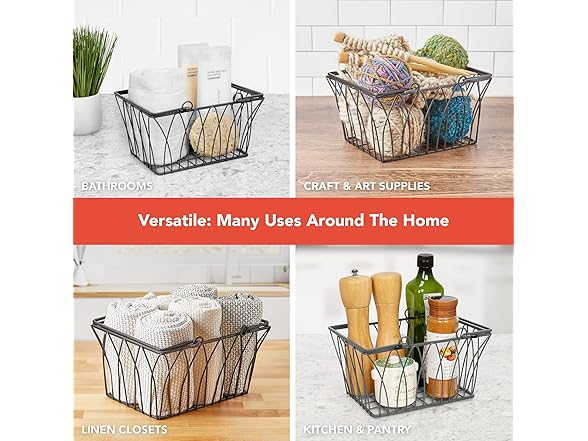 Spectrum Twist Wire Basket for Organizing