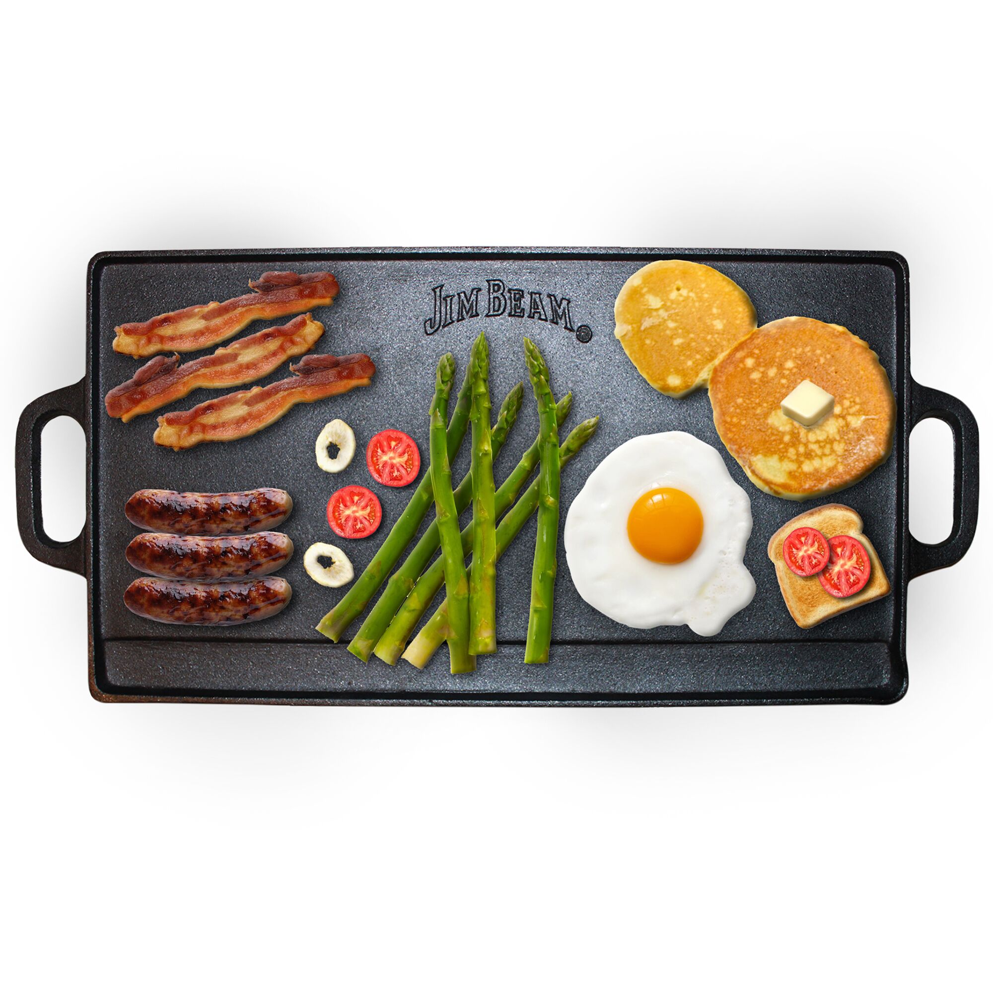 Jim Beam Cast Iron Double Sided Griddle - Gallery 11