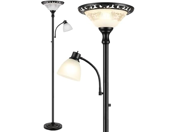 PARTPHONER Torchiere Floor Lamp Metal RIm