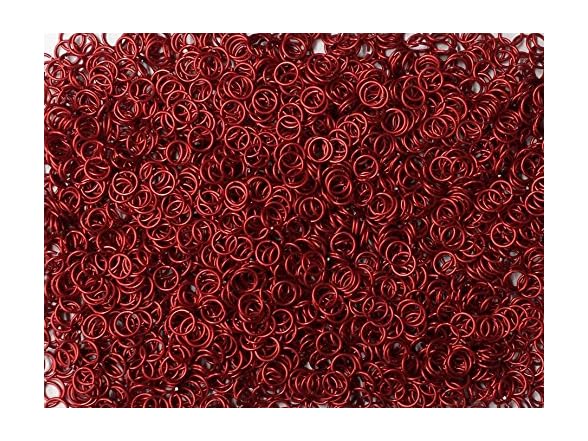 1/2 Pound Red Anodized Aluminum Jump Rings