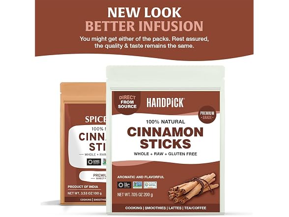 HANDPICK Cinnamon Sticks 100% Raw, Non-GMO