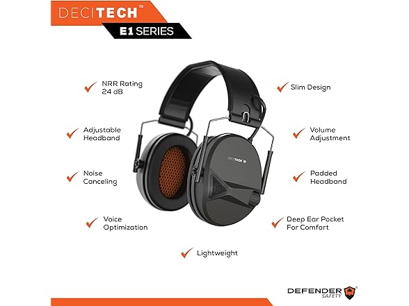 Decitech DCT-E1-01 E1 Active Hearing Protection