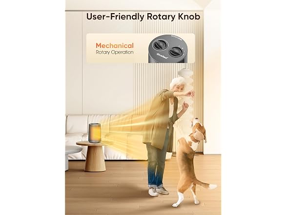 Givebest Portable space heater, 1500W Grey