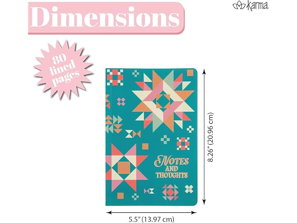 Karma Lined Journal Notebook A5 80 Pages