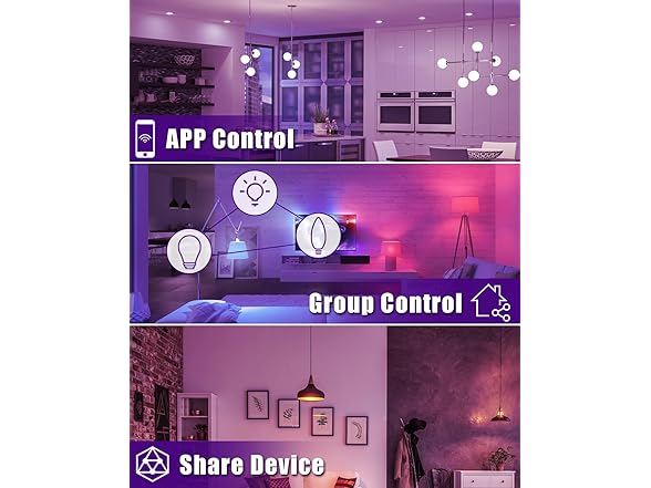 Avatar Controls 6 Pack E12 Smart Bulbs, Candelabra