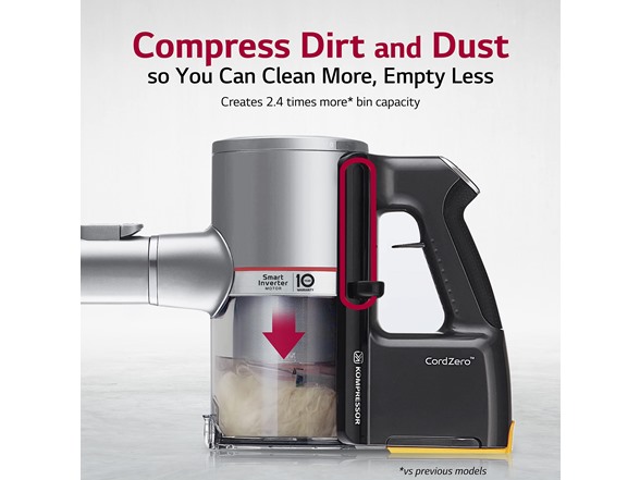 LG CordZero A926KSM Kompressor Cordless Stick Vacuum, Matte Silver