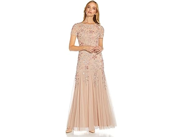 Adrianna Papell Women's Floral Beaded