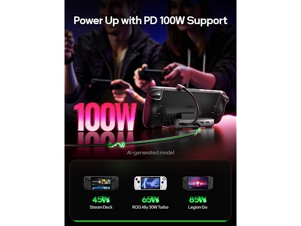 JSAUX 5-in-1 Docking Station for Steam Deck/ROG Ally X/Legion Go