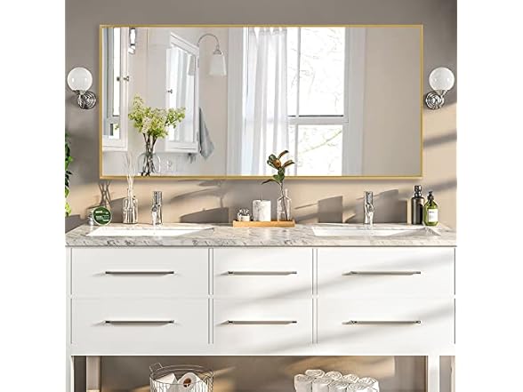 GlasFlength 71"x34" Gold Mirror