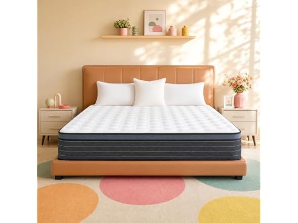 UNZIPE 14 Inch King Hybrid Mattress in a Box, Medium Firm