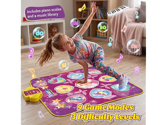 Dance Mat, 9-Button Dance Mixer Rhythm Step Play