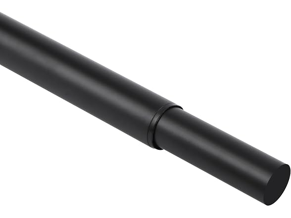 Design House Tension Shower Rod, 36-63", Matte Black