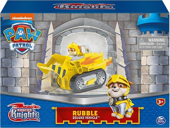 Paw Patrol, Rescue Knights Rubble Transforming Toy Car