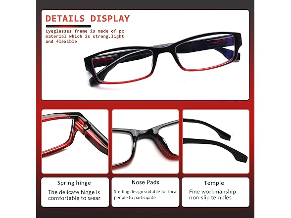 12 Pack Spring Hinge Reading Glasses
