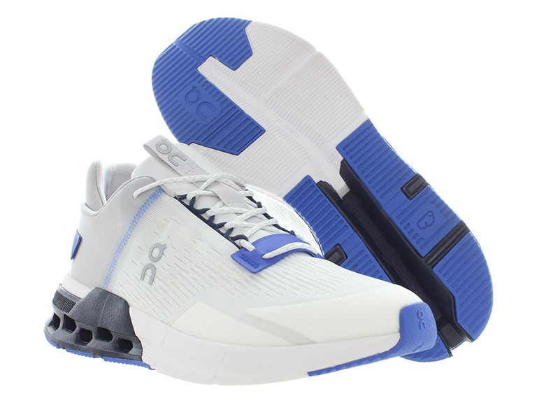 On Running Cloudnova Flux Men's Shoes Undyed-White/Cobalt Size 7.5
