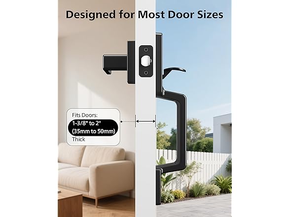 Philips DDL-SSH Front Door Handle No Lock Matt Black