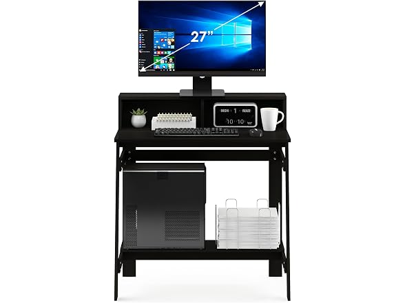 Furinno Simplistic a Frame Computer Desk, Espresso