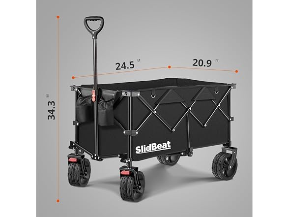 220L Collapsible Wagon with Big Wheels