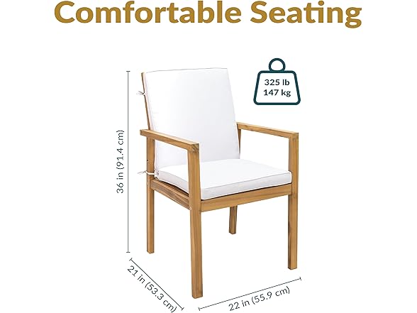 Sunnydaze Outdoor Dining Chairs Set of 2