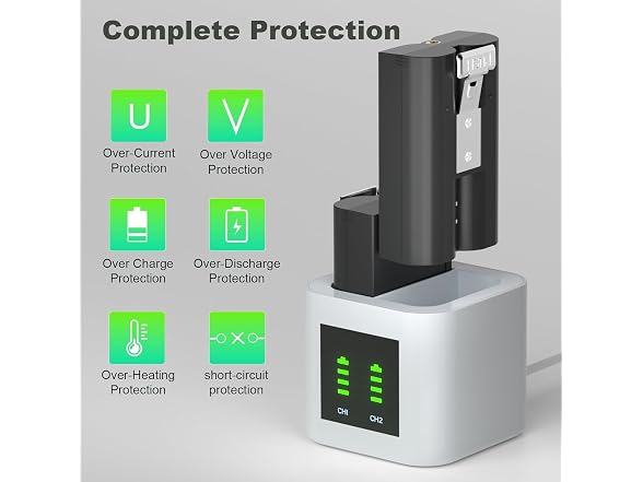 2-Pack Batteries for Ring Video Doorbell