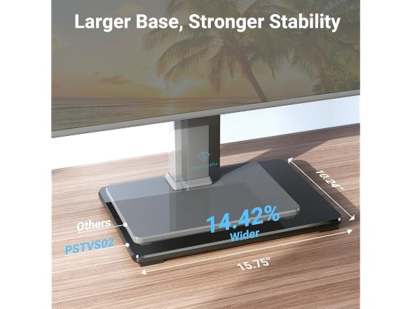 PERLESMITH Universal Swivel TV Stand