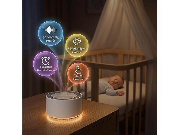 White Noise Machine with Night Light